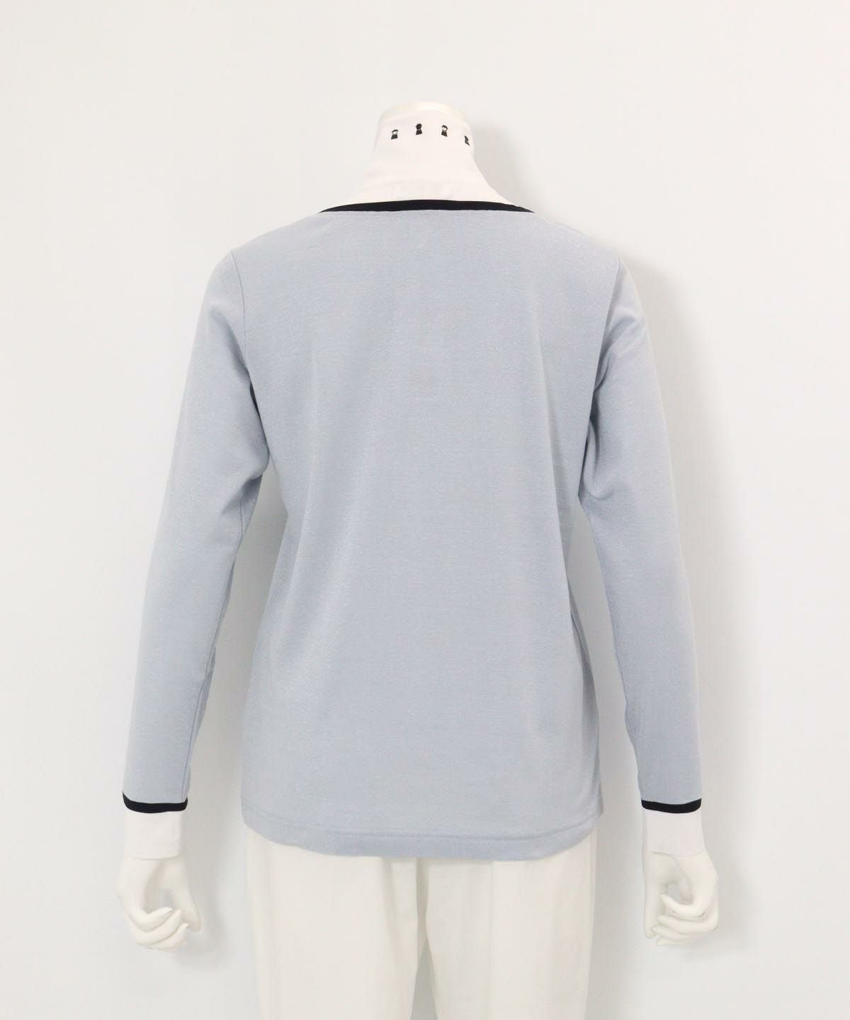 レイヤード風プルオーバー(ライトブルー)後ろ