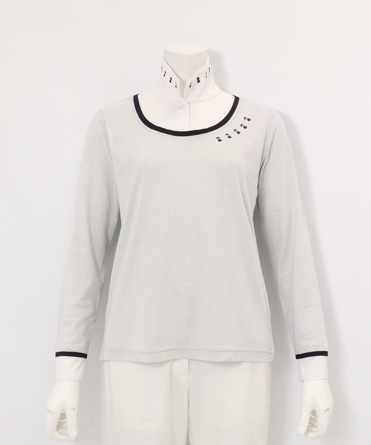 レイヤード風プルオーバー(ライトグレー)前