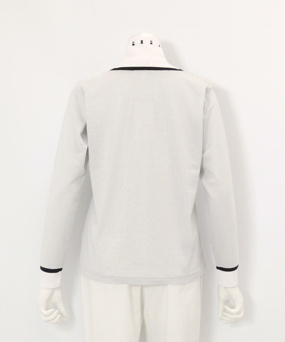 レイヤード風プルオーバー(ライトグレー)後ろ