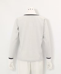 レイヤード風プルオーバー(ライトグレー)後ろ