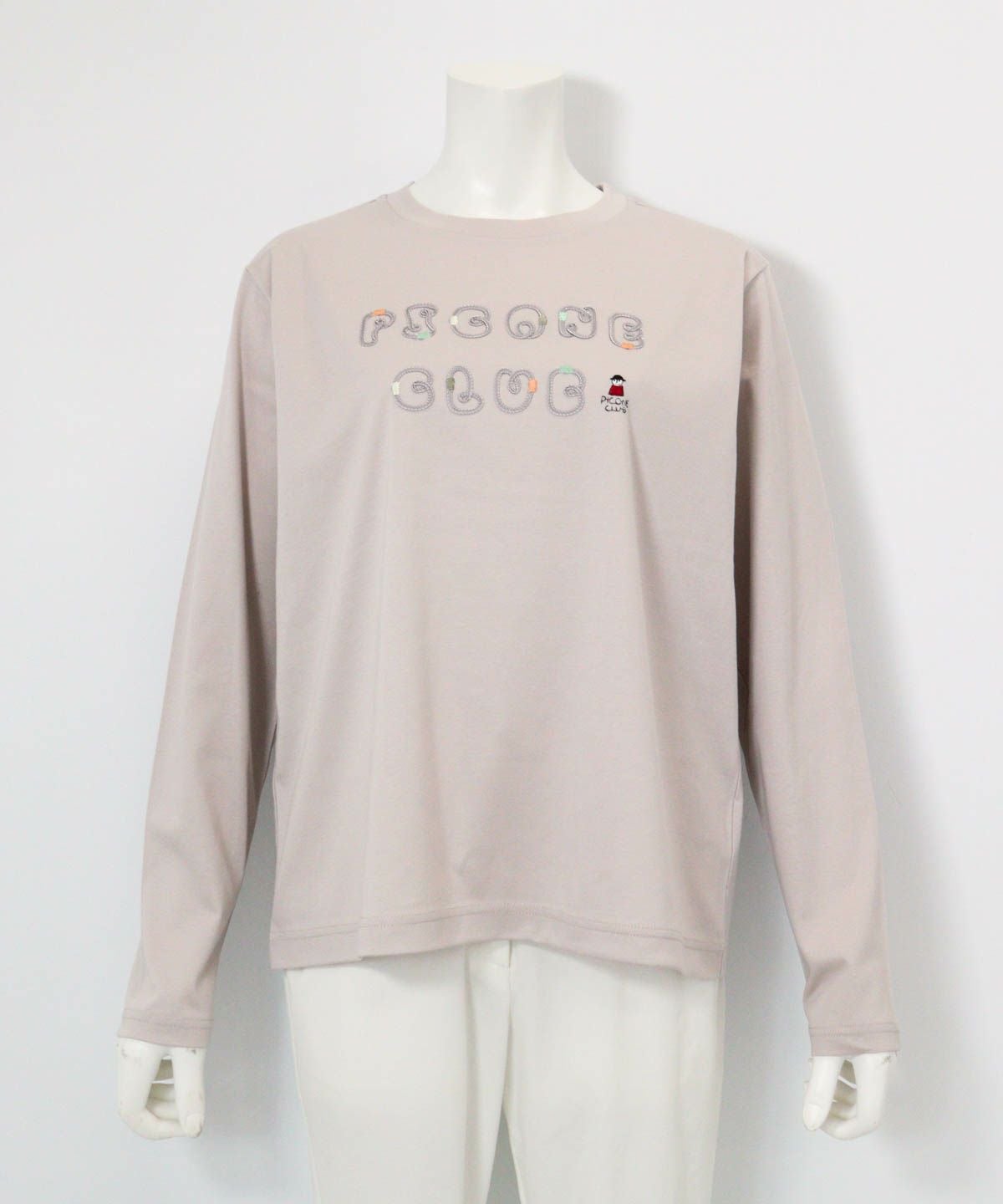 コード刺繍UV冷感プルオーバー（ライトグレー）