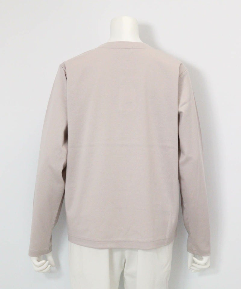 コード刺繍UV冷感プルオーバー後（ライトグレー）