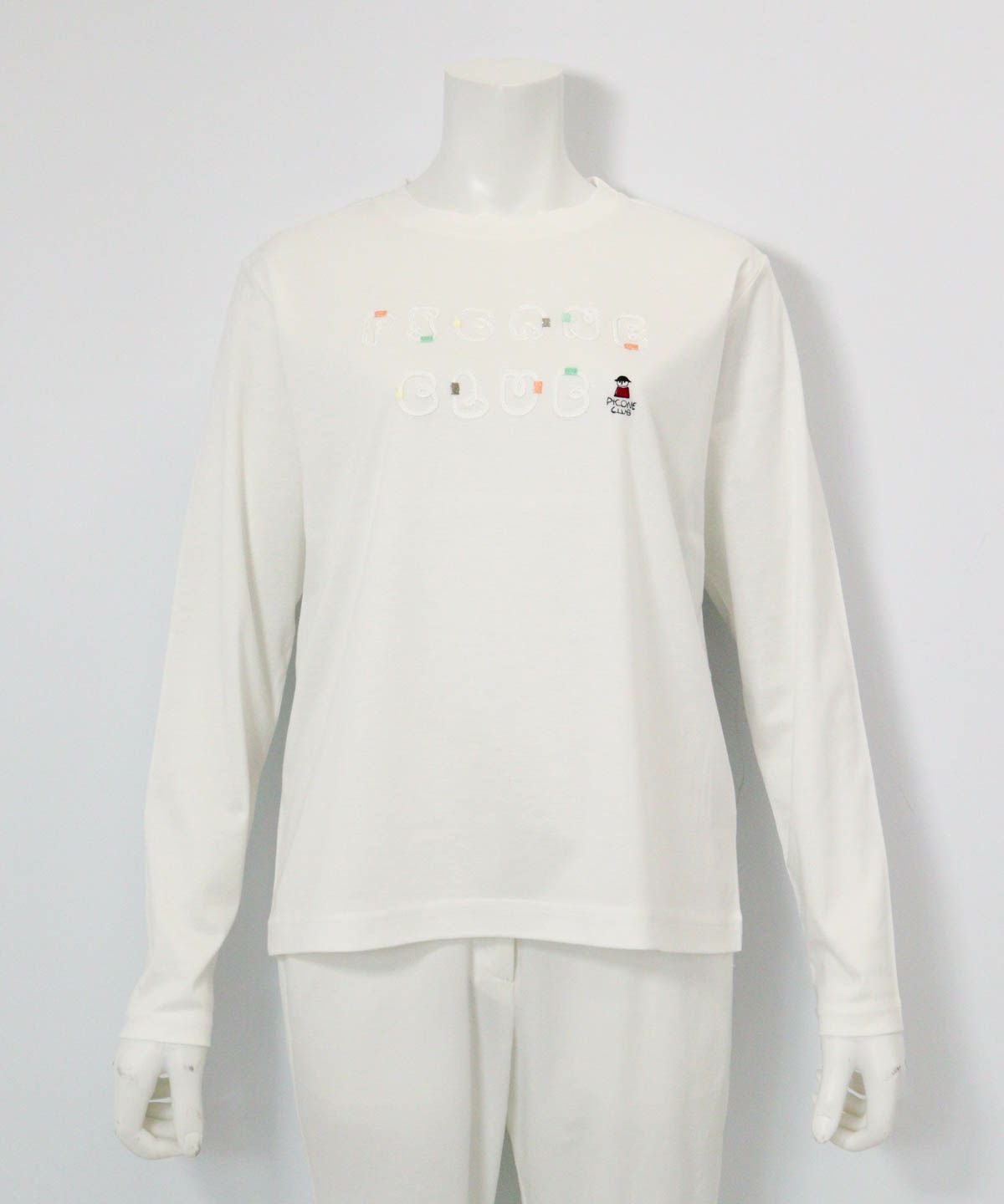 コード刺繍UV冷感プルオーバー（ホワイト）