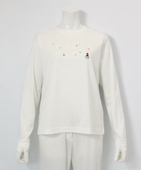 コード刺繍UV冷感プルオーバー（ホワイト）