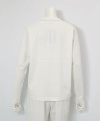 コード刺繍UV冷感プルオーバー後（ホワイト）