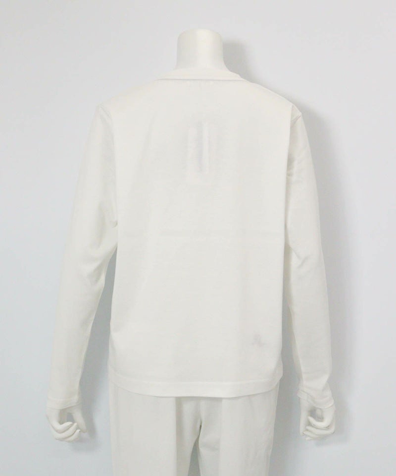 コード刺繍UV冷感プルオーバー後（ホワイト）