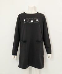 フロントポケット発熱チュニック（ブラック）