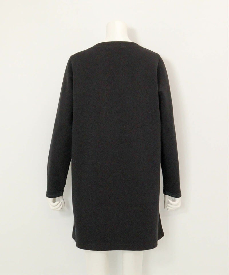 フロントポケット発熱チュニック後（ブラック）