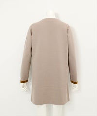 フロントポケット発熱チュニック後（ベージュ）