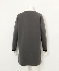 フロントポケット発熱チュニック後（グレー）