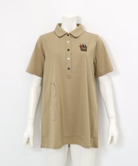 半袖ポロチュニック(ベージュ)前
