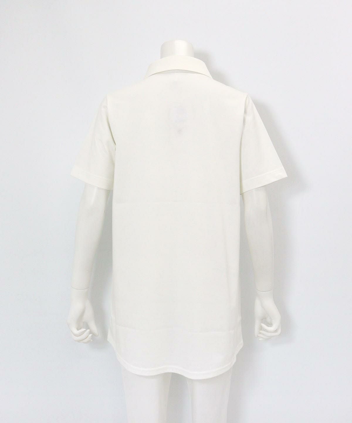 半袖ポロチュニック(ホワイト)後ろ