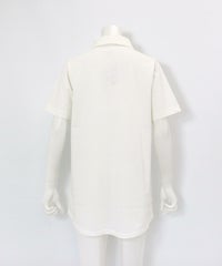 半袖ポロチュニック(ホワイト)後ろ