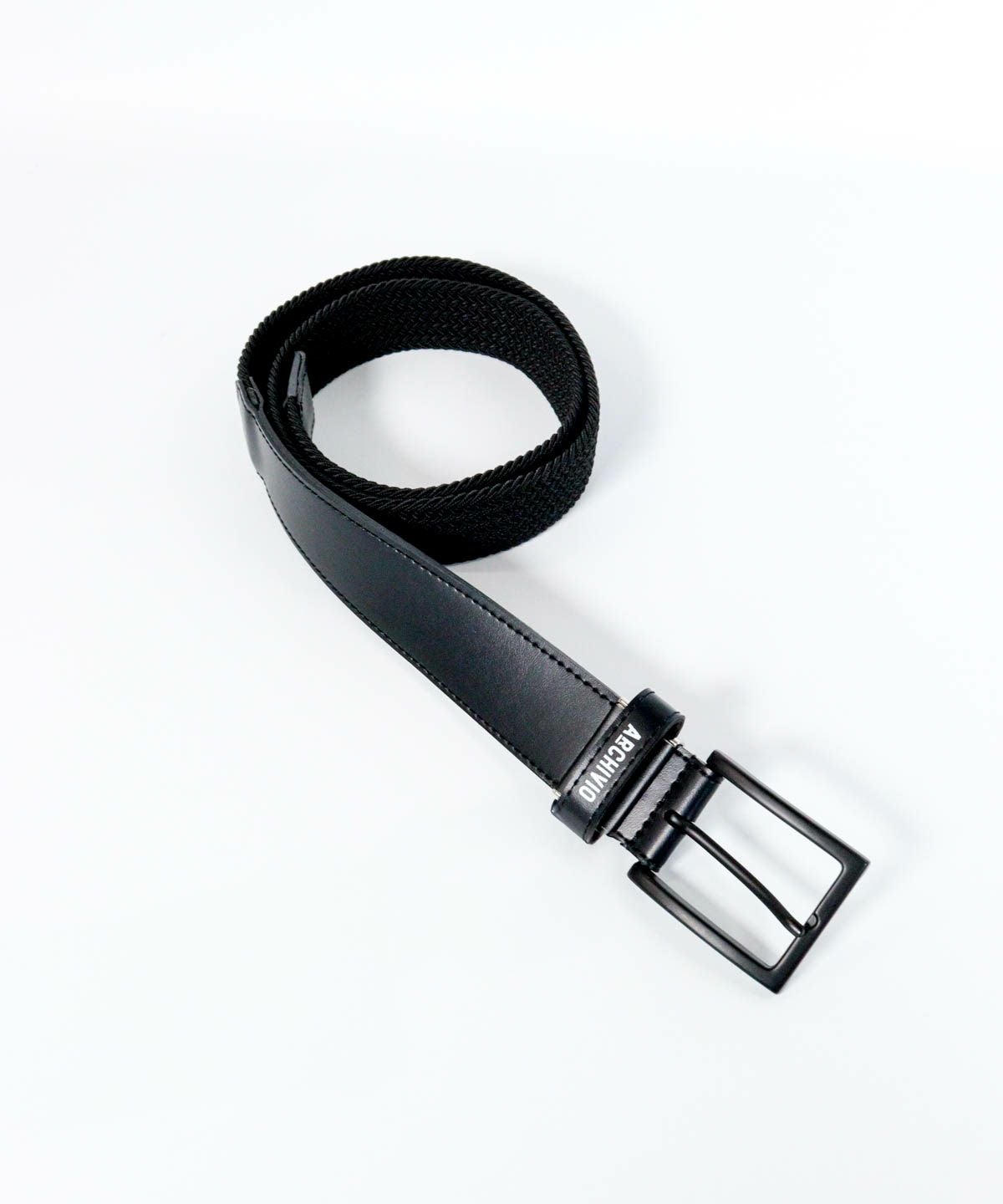【メンズ】ホールレス編みベルト（ブラック）