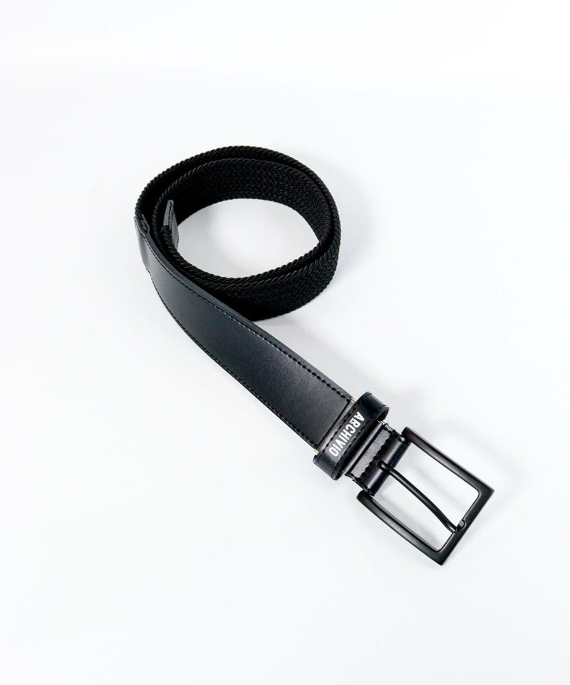 【メンズ】ホールレス編みベルト（ブラック）
