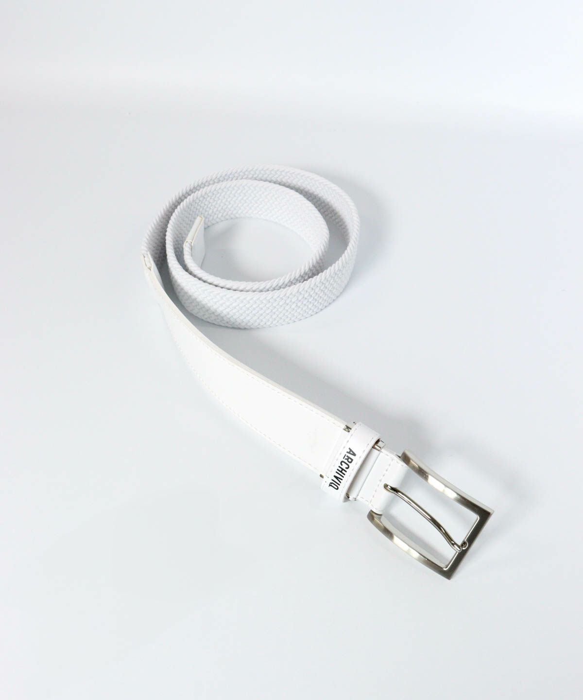 【メンズ】ホールレス編みベルト（ホワイト）