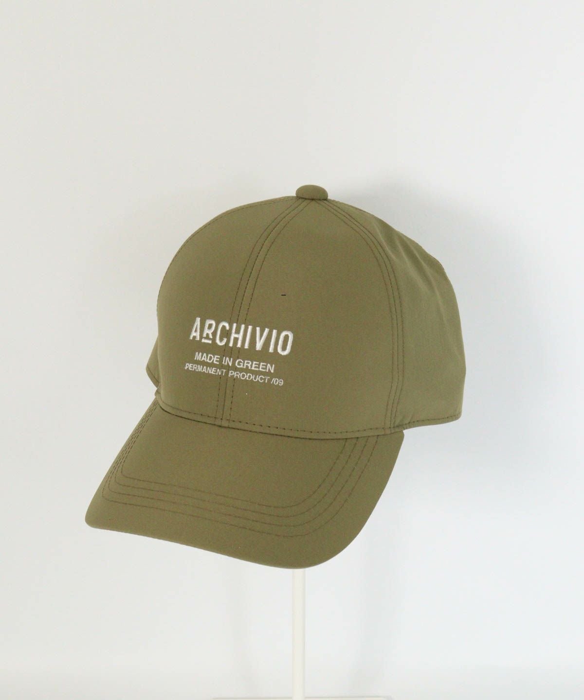 刺繍撥水キャップ（カーキ）