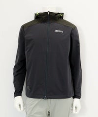 【メンズ】配色フード撥水ブルゾン（グレー）