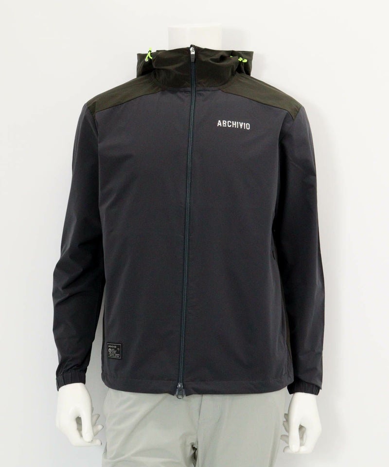 【メンズ】配色フード撥水ブルゾン（グレー）