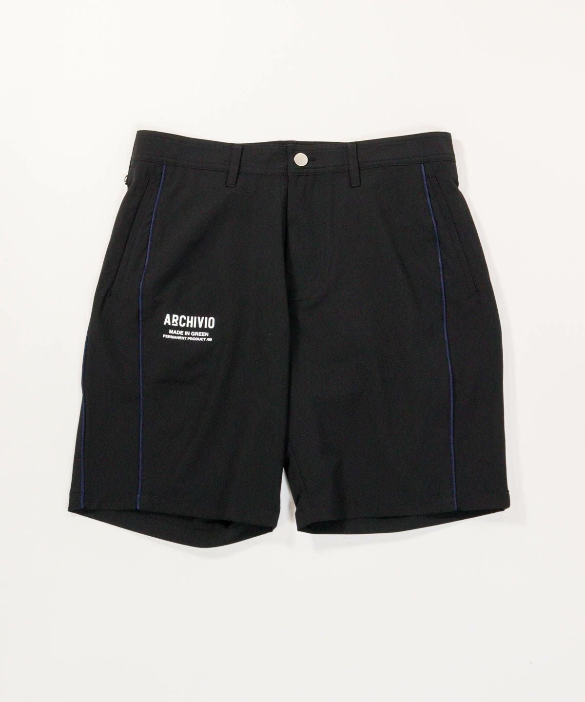 【メンズ】パイピングラインショートパンツ（ブラック）