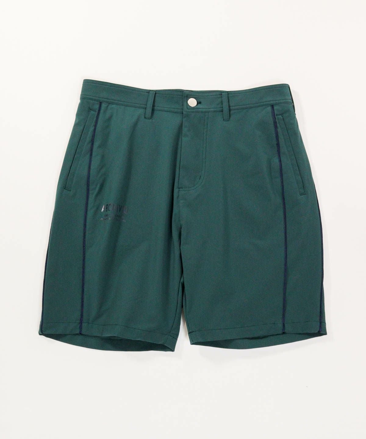 【メンズ】パイピングラインショートパンツ（グリーン）