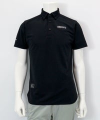 【メンズ】メタルロゴUV速乾カノコポロシャツ（ブラック）