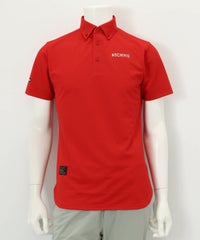 【メンズ】メタルロゴUV速乾カノコポロシャツ（レッド）