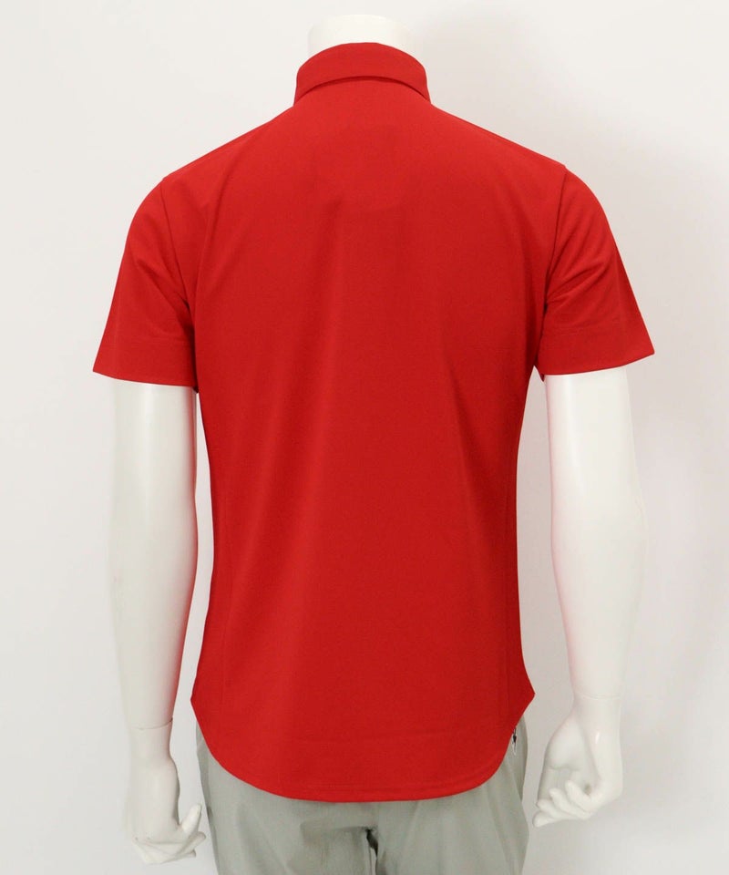 【メンズ】メタルロゴUV速乾カノコポロシャツ後（レッド）
