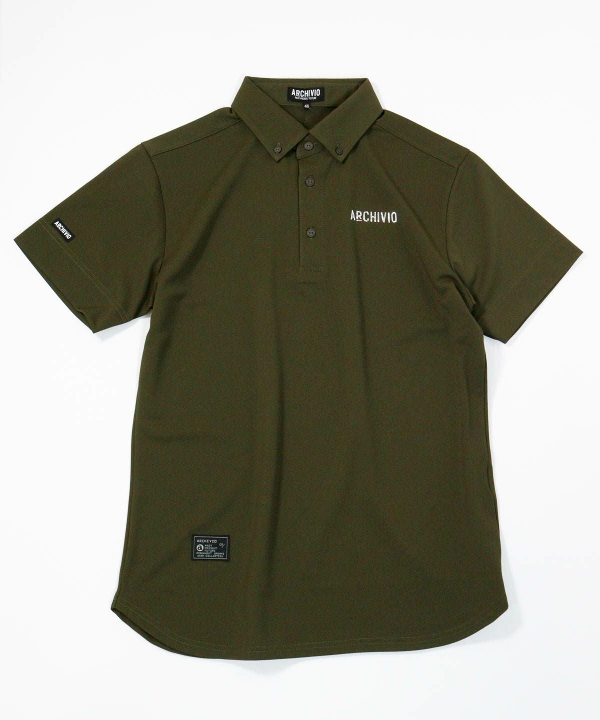 【メンズ】メタルロゴUV速乾カノコポロシャツ（カーキ）