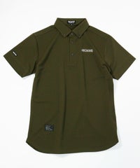 【メンズ】メタルロゴUV速乾カノコポロシャツ（カーキ）