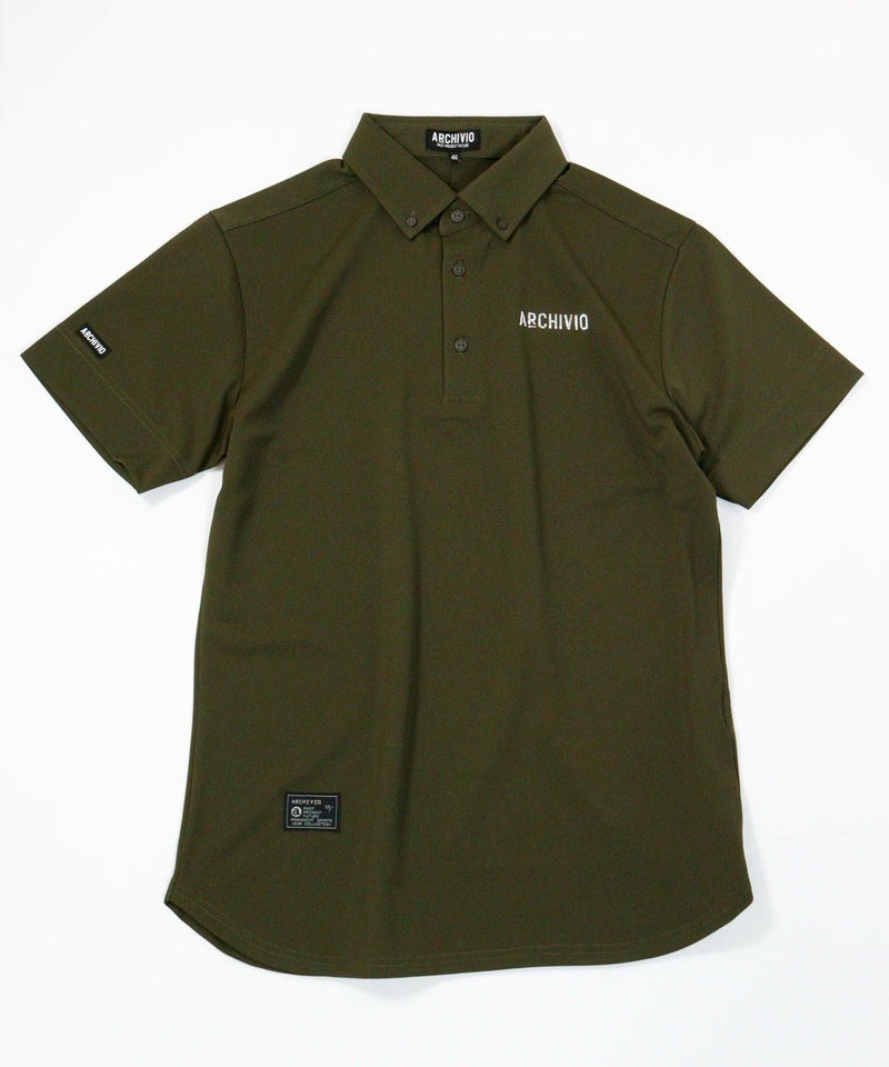 【メンズ】メタルロゴUV速乾カノコポロシャツ（カーキ）