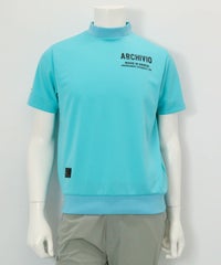 【メンズ】UV速乾モックネックプルオーバー（ライトブルー）