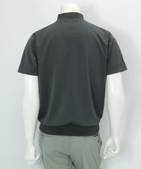 【メンズ】UV速乾モックネックプルオーバー後（グレー）