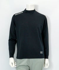 【メンズ】ウール混ポイントロゴプルオーバー（ブラック）