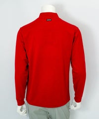 【メンズ】ウール混ポイントロゴプルオーバー後（レッド）