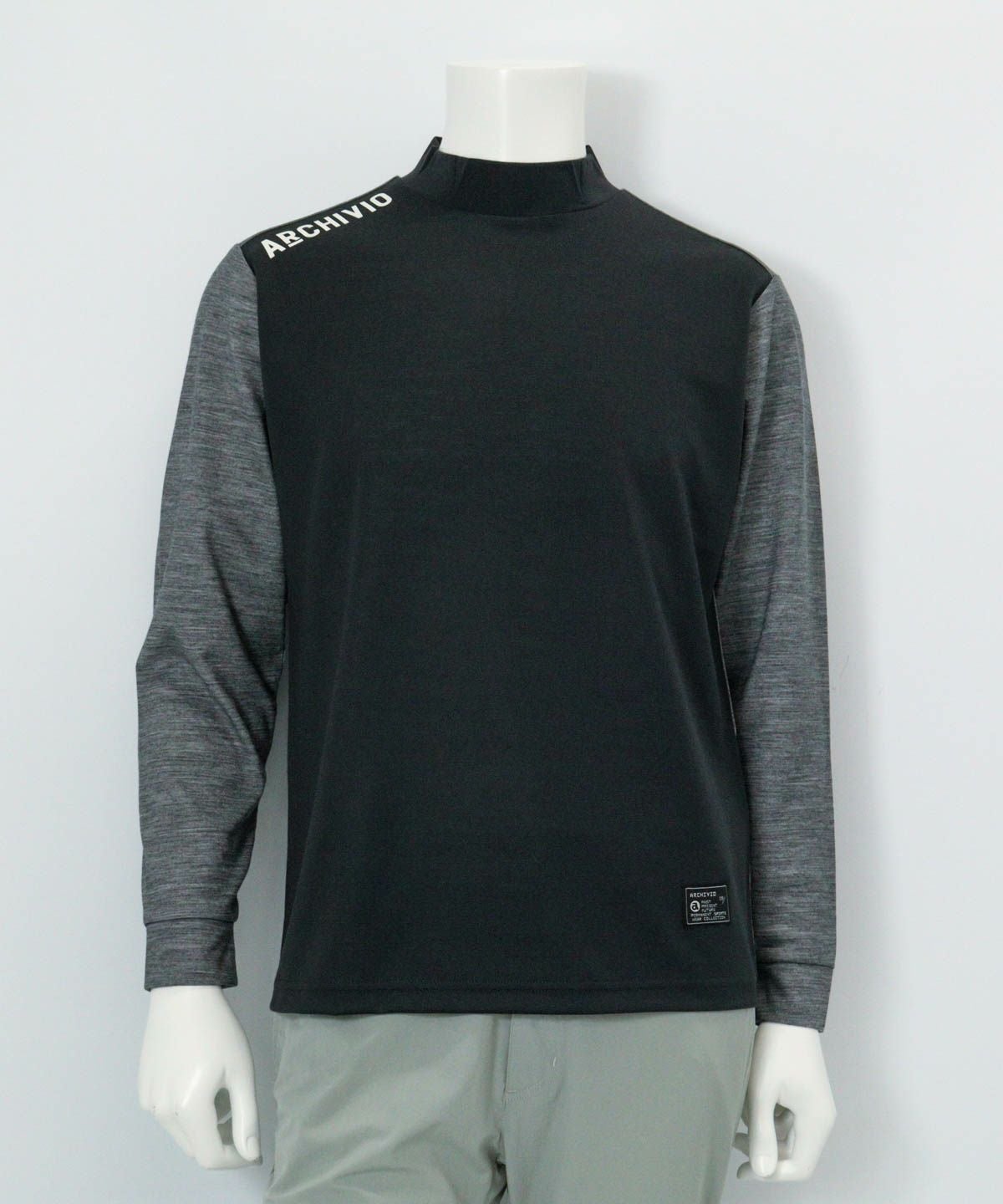 【メンズ】ウール混ポイントロゴプルオーバー（グレー）