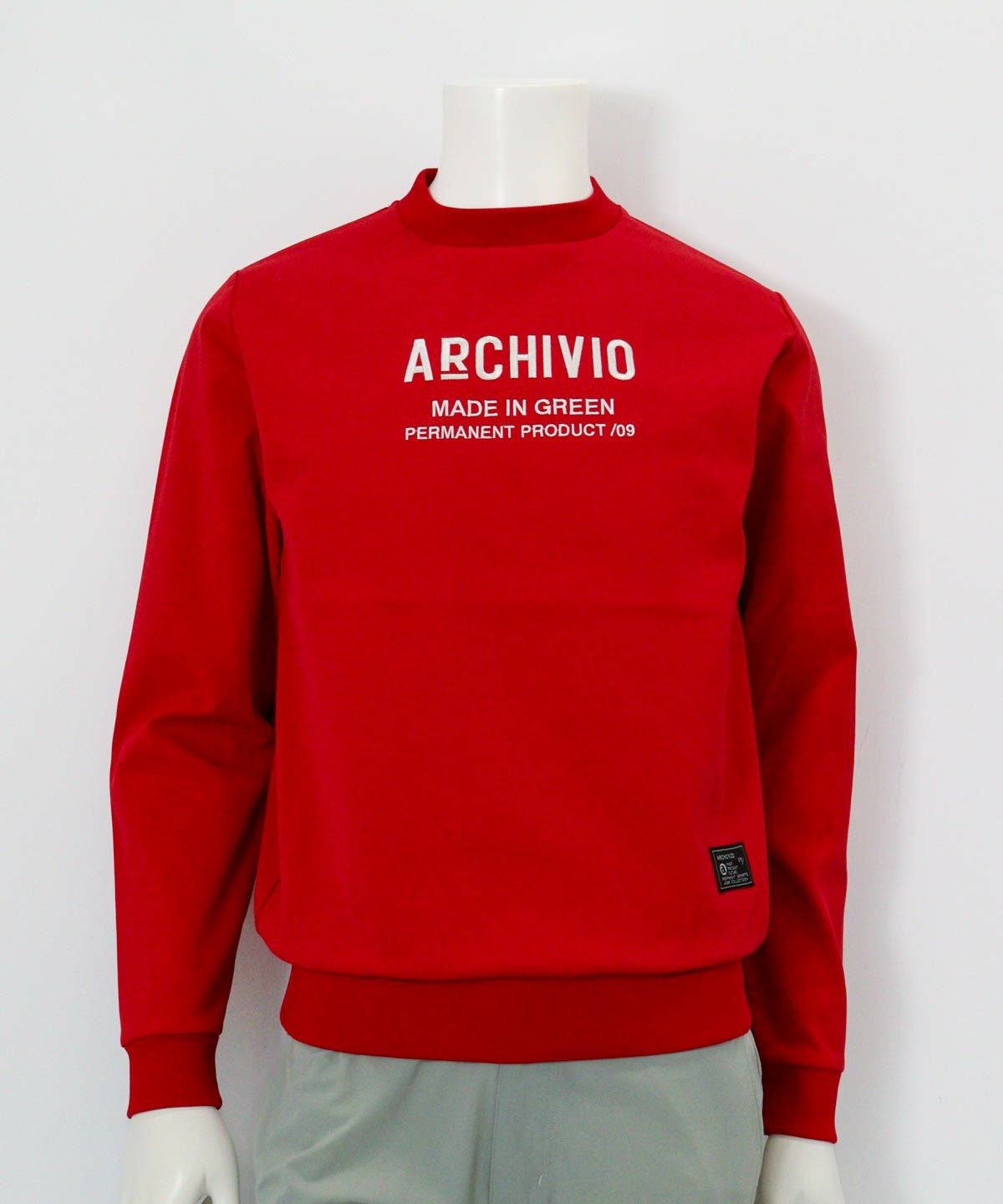 【メンズ】フロント刺繍UVダンボールプルオーバー（レッド）