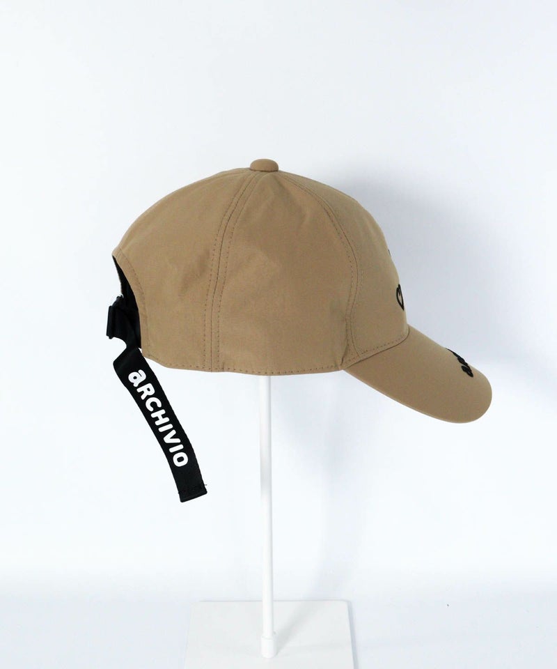 ウサロゴ刺繍撥水キャップ右横（キャメル）