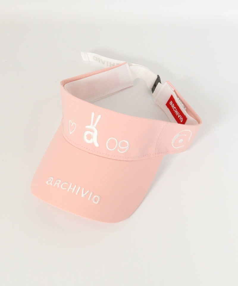 ウサロゴ刺繍サンバイザー（ピンク）