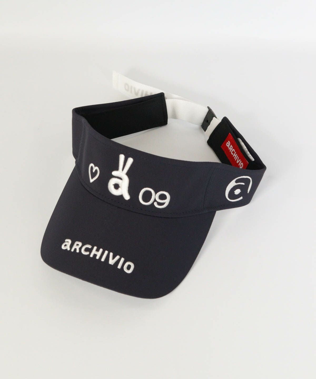 ウサロゴ刺繍サンバイザー（ネイビー）