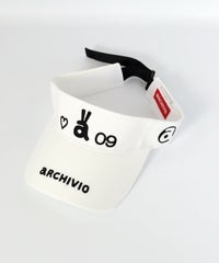 ウサロゴ刺繍サンバイザー（ホワイト）