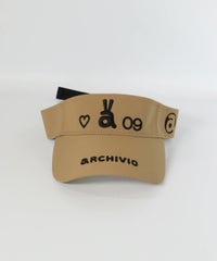 ウサロゴ刺繍サンバイザー前（キャメル）（キャメル）