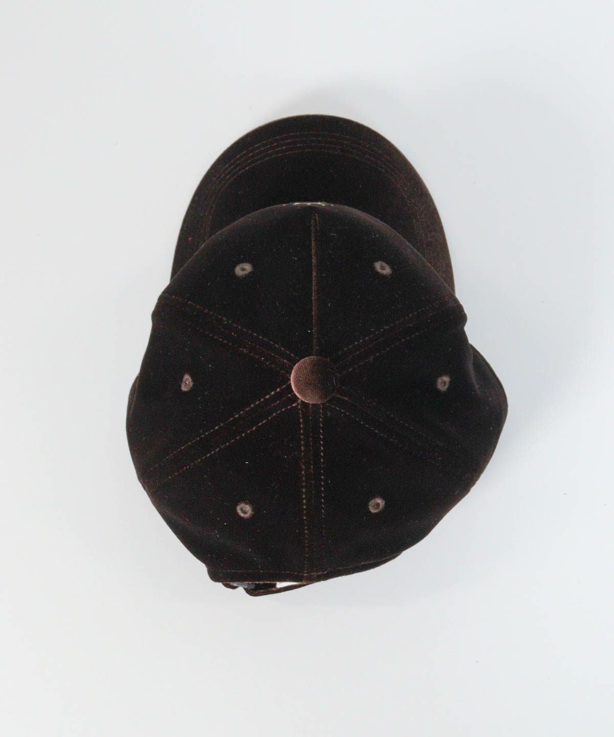 ベロアキャップ上（ブラウン）