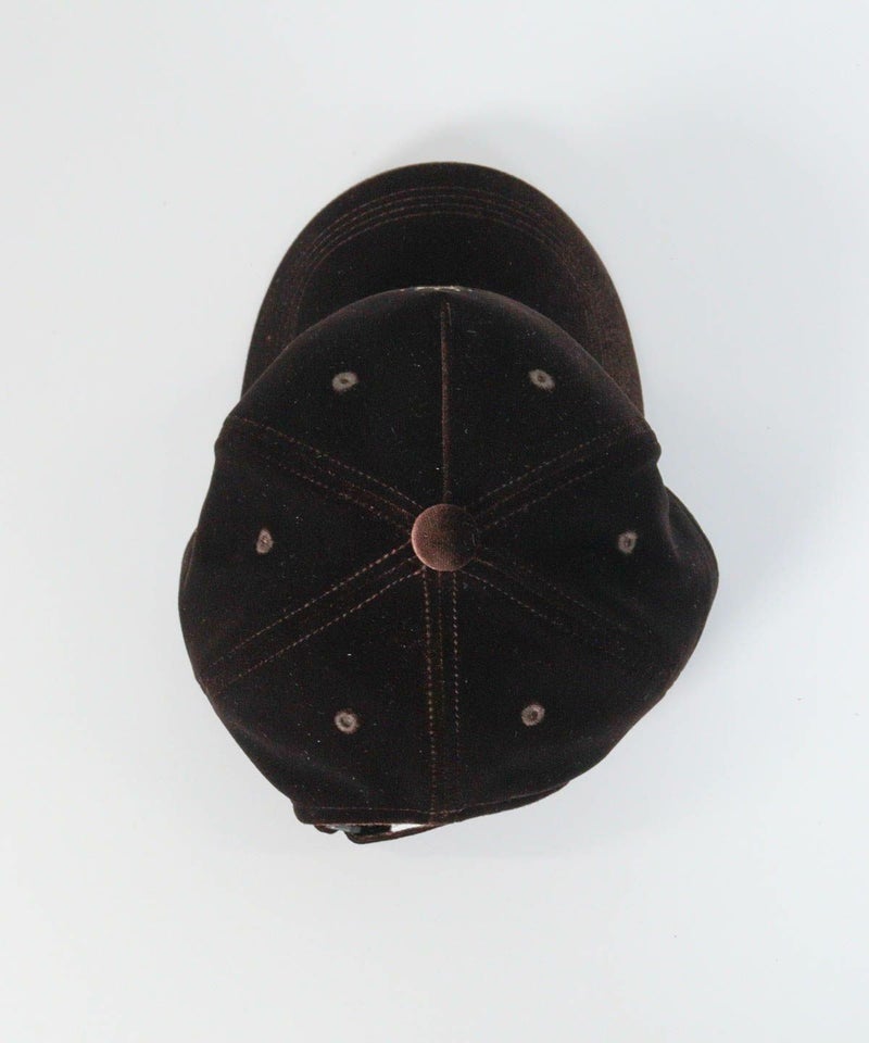 ベロアキャップ上（ブラウン）