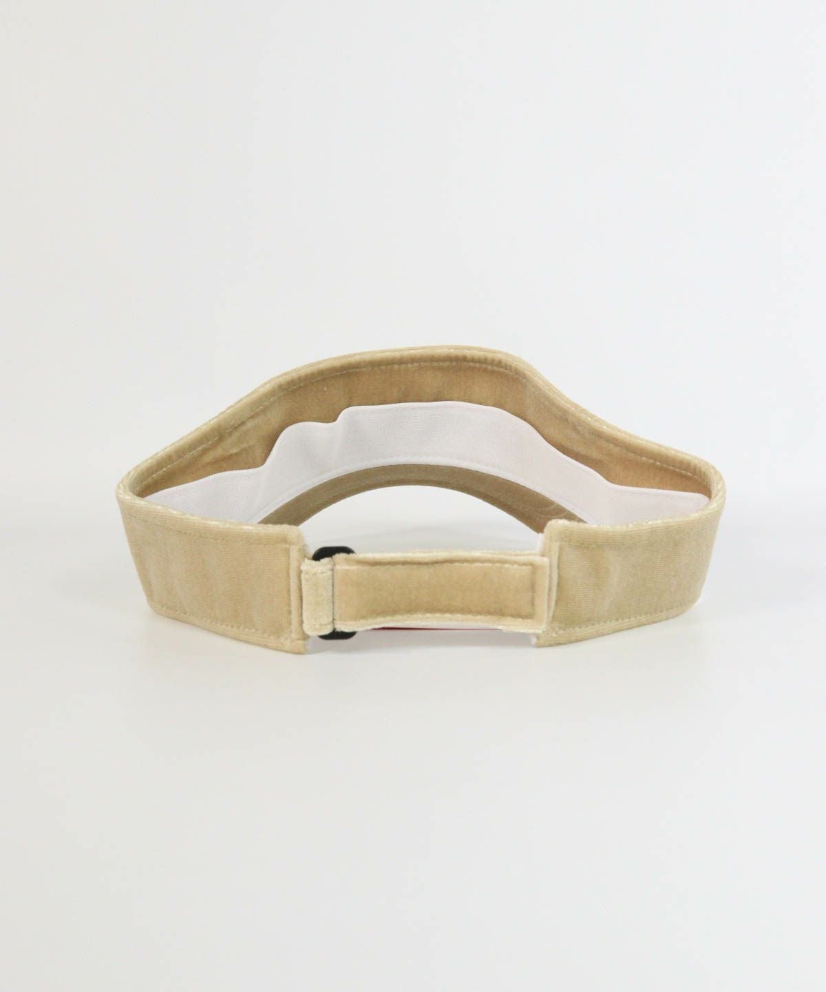 耳当付ベロアサンバイザー後（ベージュ）