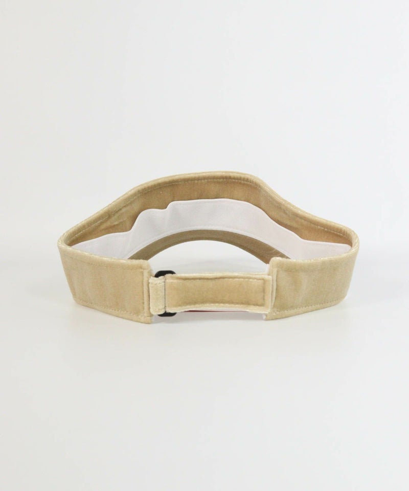 耳当付ベロアサンバイザー後（ベージュ）