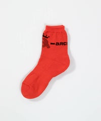 ロゴラインショートソックス（オレンジ）