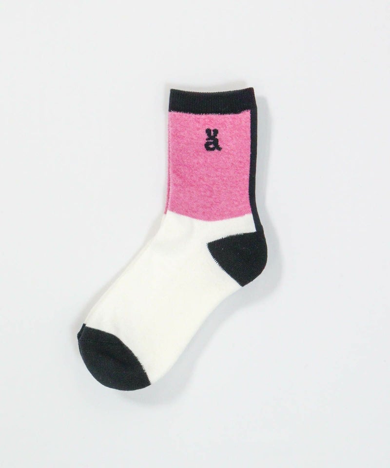 ウサロゴ配色ソックス（ライトパープル）