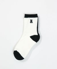 ウサロゴ配色ソックス（ホワイト）