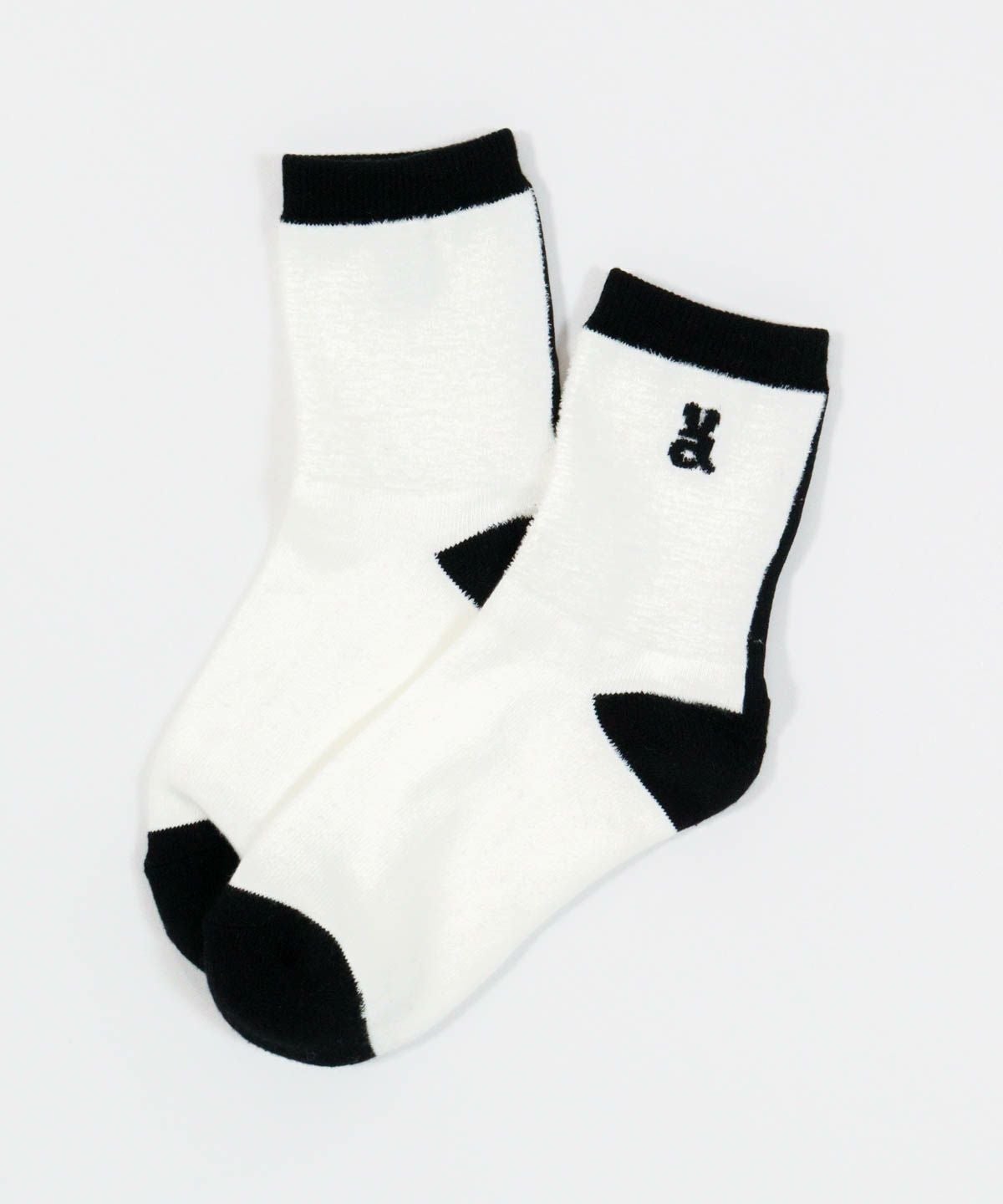 ウサロゴ配色ソックス（ホワイト）